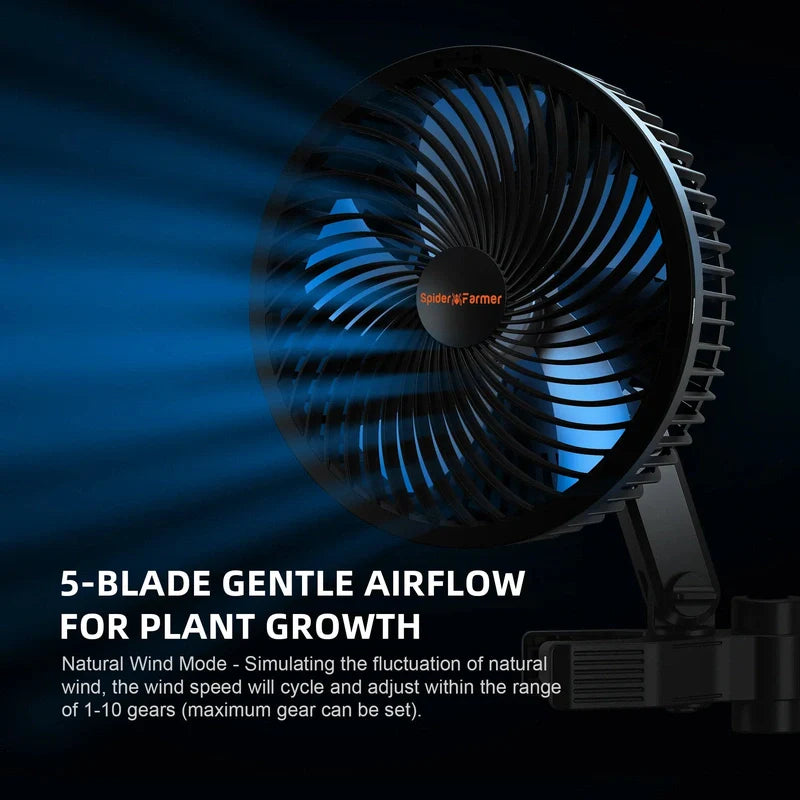 Spider Farmer 6-inch Clip On Fan for Grow Tents