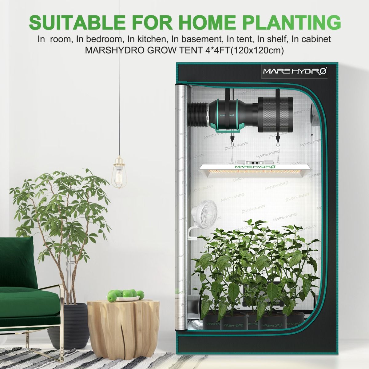 Mars Hydro TS 3000 & 5'x5' Complete Grow Tent Kit