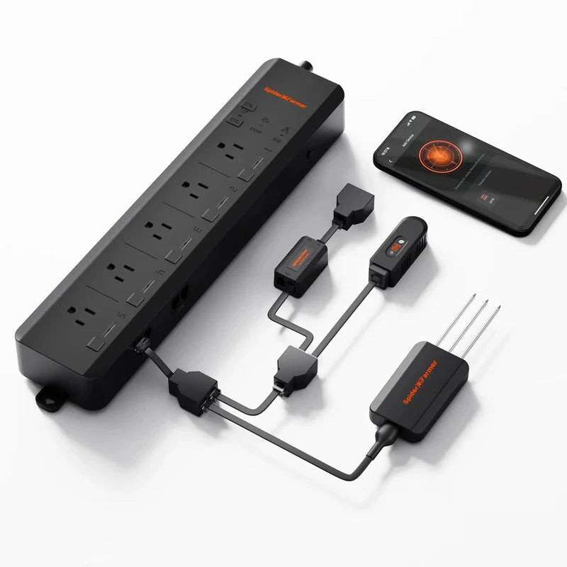 Spider Farmer p Kits, App-Based Smart ConSpider Farmer Genius Grow System AC5 Power Stritrols for Grow Room and Tent