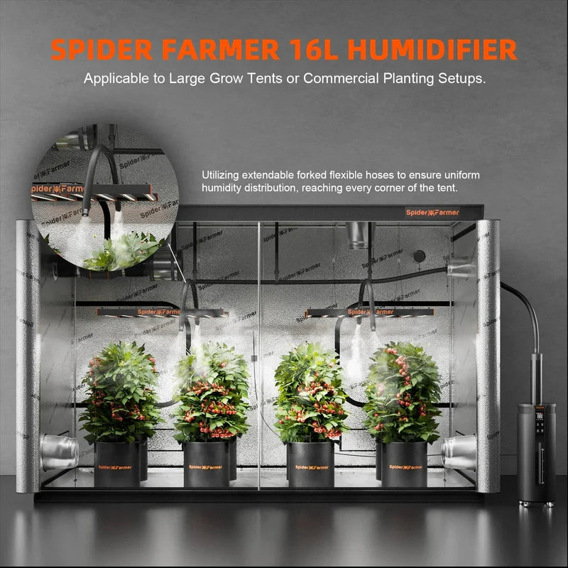Spider Farmer 16L Cool Mist Humidifier for Plants