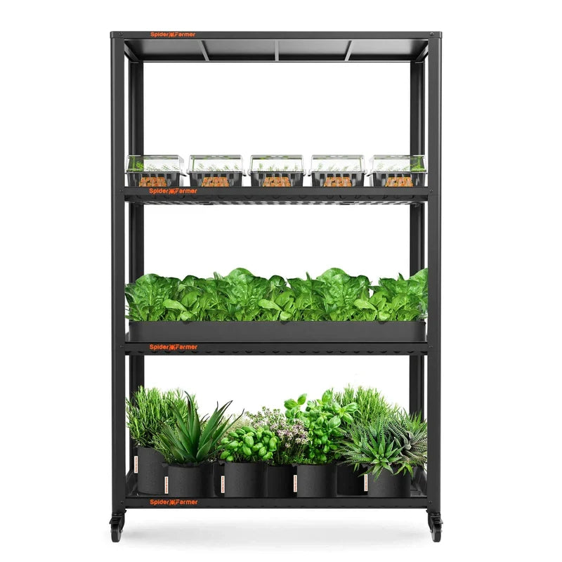 Spider Farmer 3 Tiers Metal Plant Stand with Plant Trays