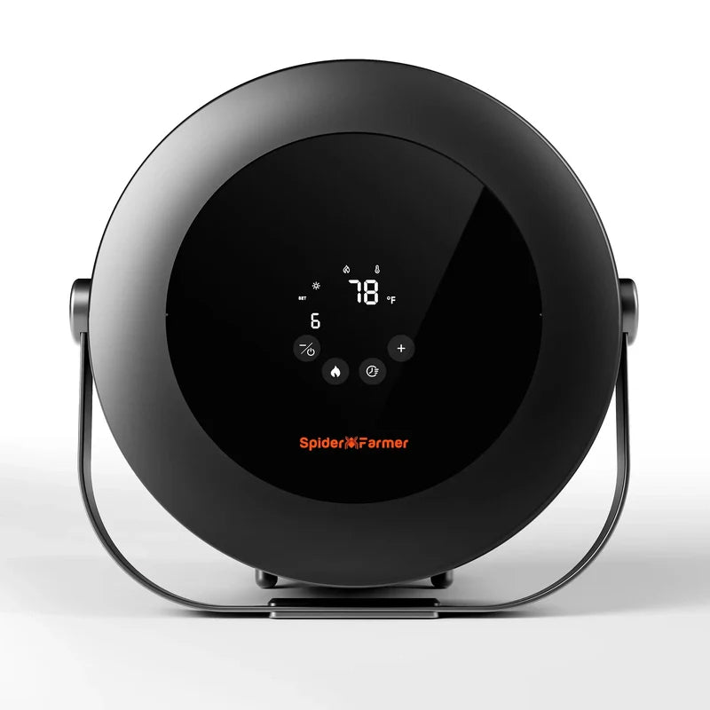 Spider Farmer 530W Indoor Heater with Temp, Day/Night Sensors – 4 Modes & 24H Timer