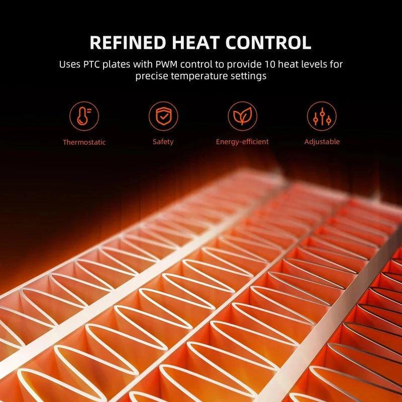 Spider Farmer 530W Indoor Heater with Temp, Day/Night Sensors – 4 Modes & 24H Timer