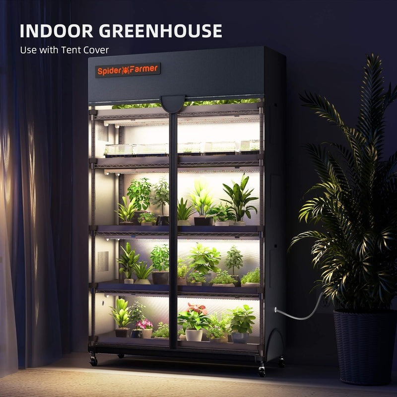 Spider Farmer 6 Tier Plant Stand With Grow Lights 220W , Plant Shelf W/ Tent for Indoor Plant / Greenhouse