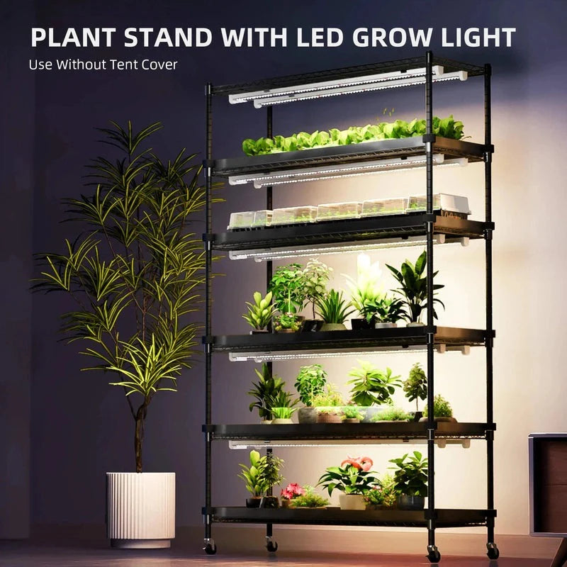 Spider Farmer 6 Tier Plant Stand With Grow Lights 220W , Plant Shelf W/ Tent for Indoor Plant / Greenhouse