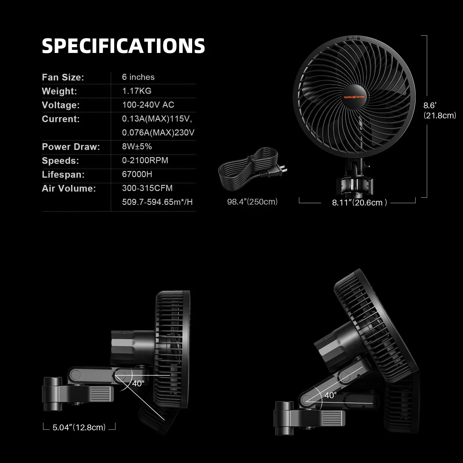 Spider Farmer SE3000 Complete Grow Tent Kit W/ Ventilation System / Thermostat Controller 3x3