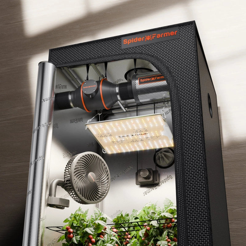 Spider Farmer SF-1000 D Complete Grow Tent Kit W/ Ventilation System / Speed Controller 2x2