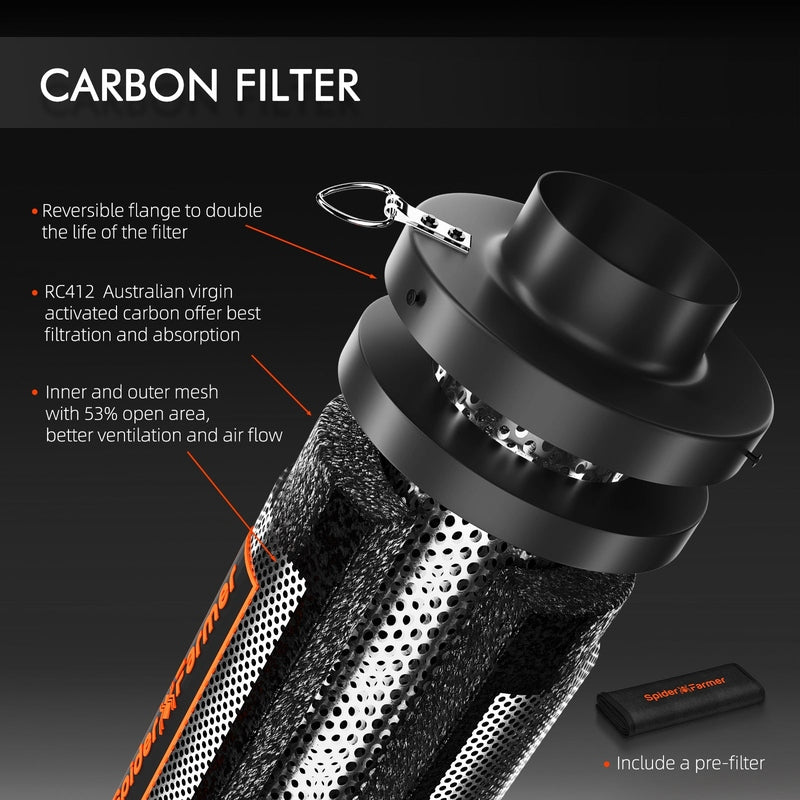 Spider Farmer SF-2000 EVO Complete Grow Tent Kit W/ Ventilation System / Speed Controller 2x4