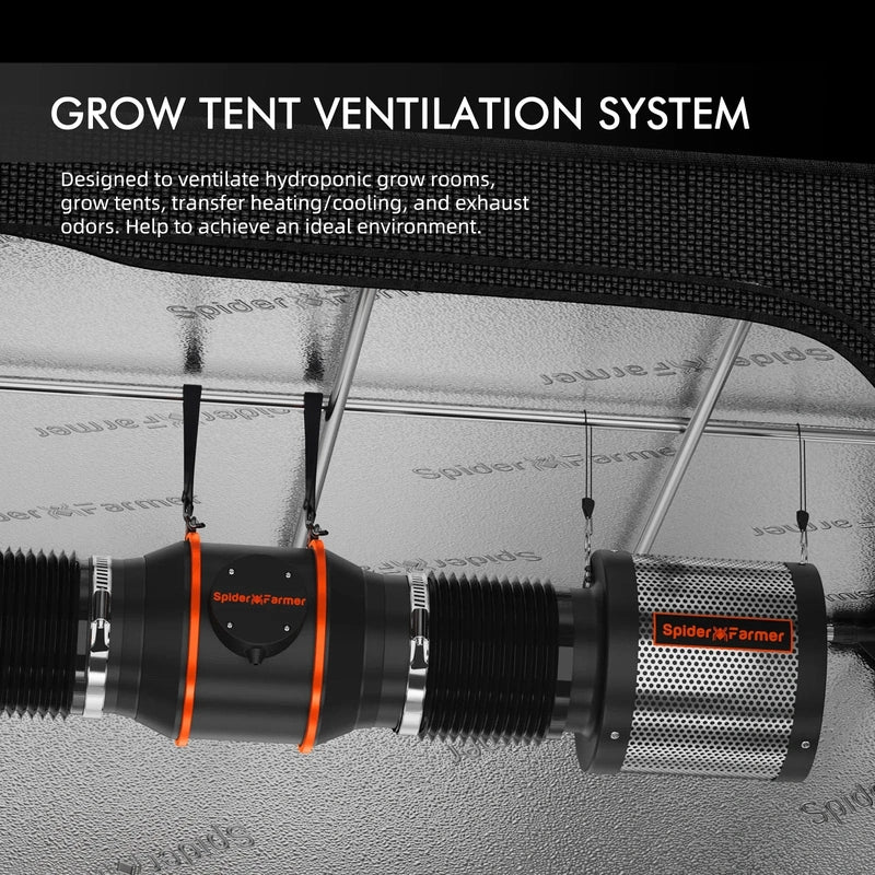 Spider Farmer SF-4000 EVO Complete Grow Tent Kit W/ Ventilation System / Speed Controller 4x4