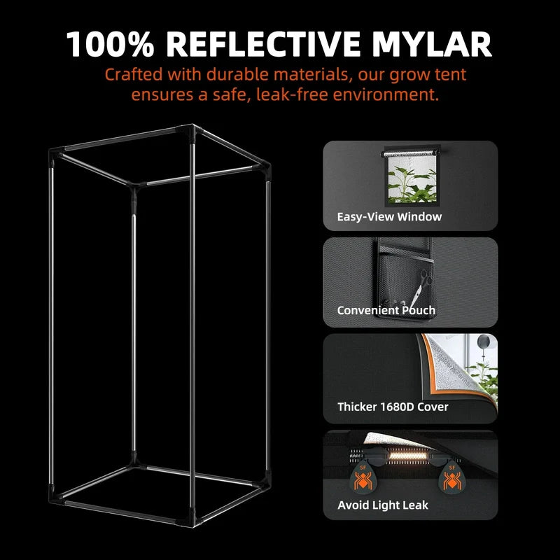 Spider Farmer SF-4000 EVO Complete Grow Tent Kit W/ Ventilation System / Speed Controller 4x4
