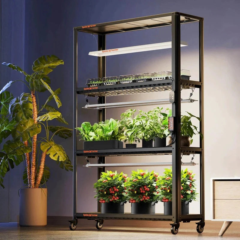 Spider Farmer SF-600 grow shelf 3 tier