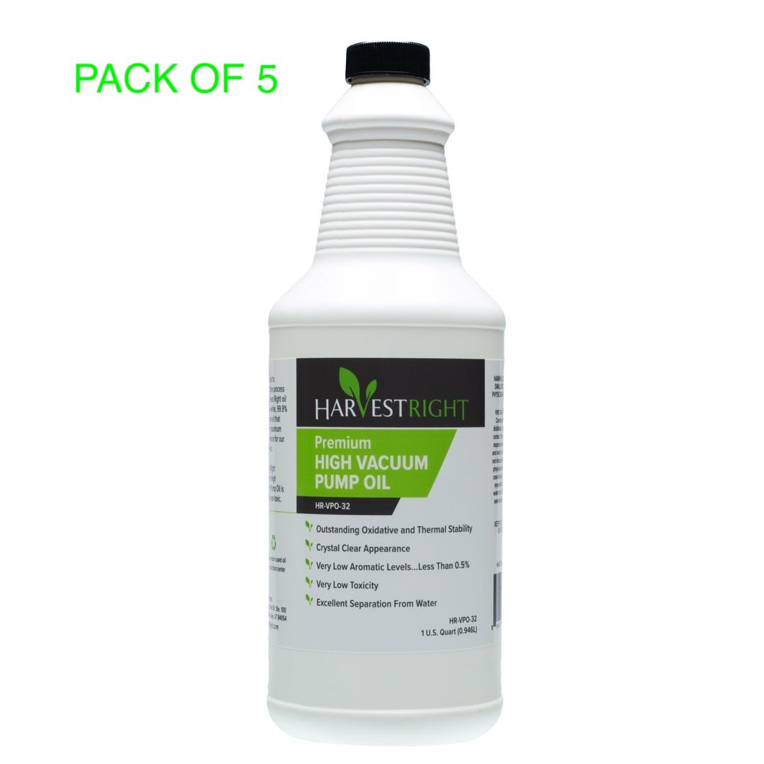 Harvest Right Vacuum Pump Oil 1 Quart (Pack of 3,5 or 10)