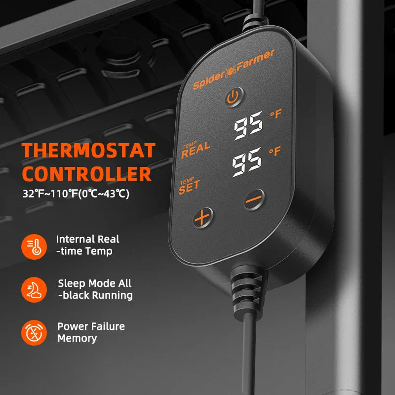 Spider Farmer 48”X20.75” Seedling Heat Mat and Digital Thermostat for Germination