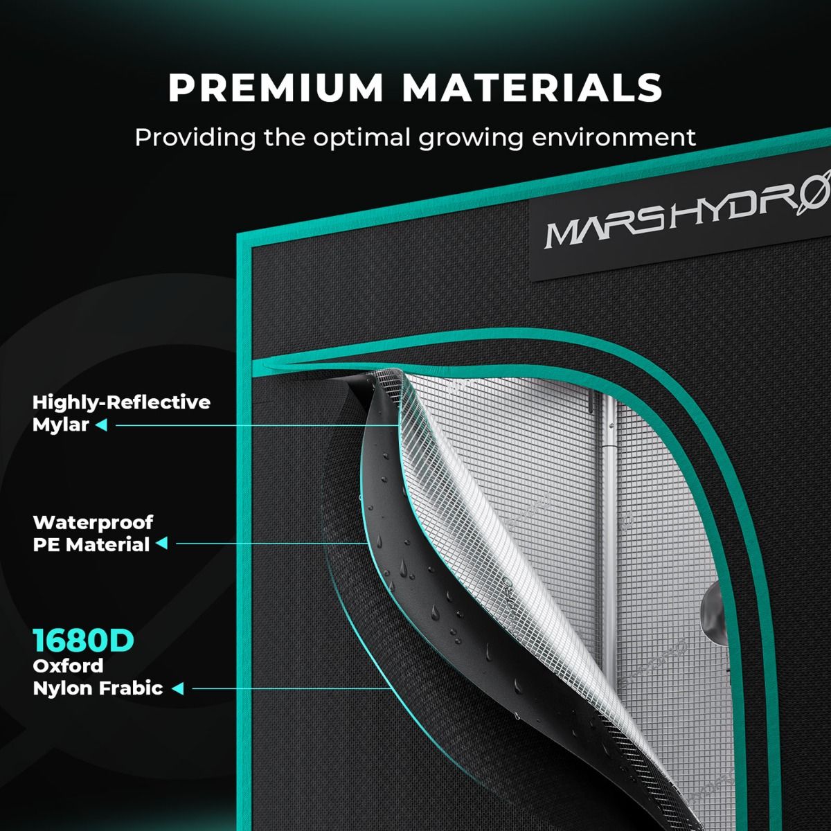 Mars Hydro FC-E 1500 + 2'x2' Complete Indoor Grow Tent Kit