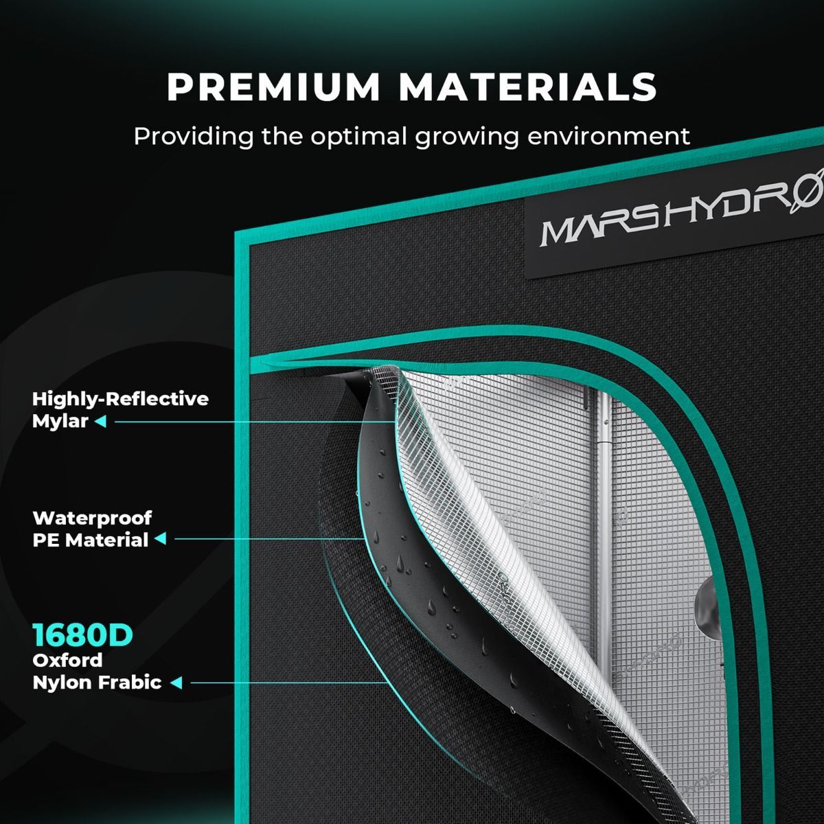 Mars Hydro TS 1000 + 2.3' x 2.3' Complete Grow Kit with 4" iFresh Fan Kit